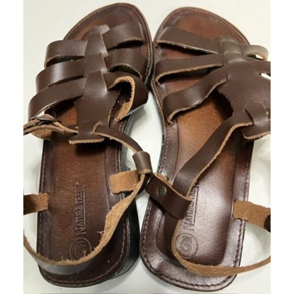Nature Trek brown leather Fisherman Sandals. Size 9. - Picture 3 of 8